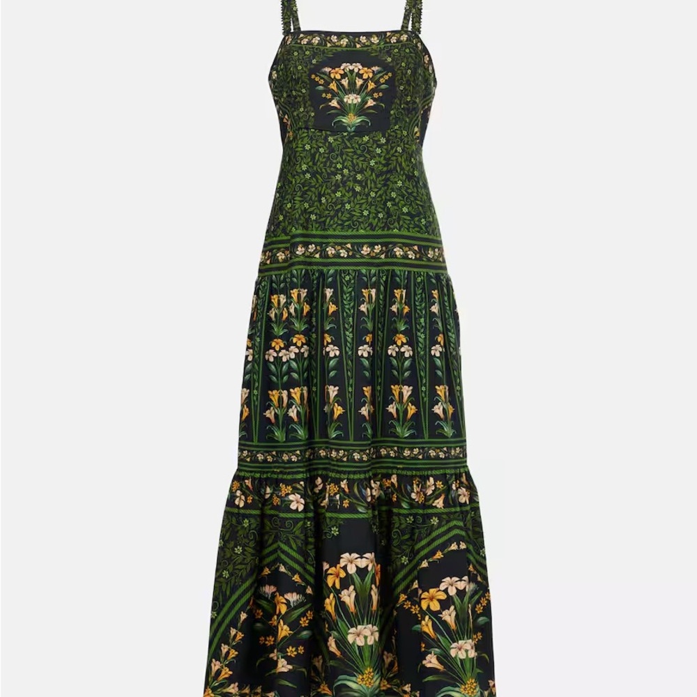 FARM Rio Black Flowers Arch Maxi Dress